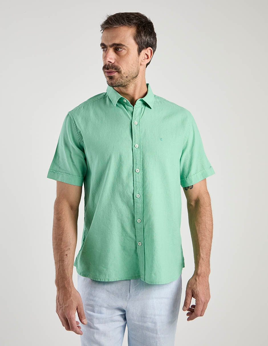 Camisa casual manga corta para hombre