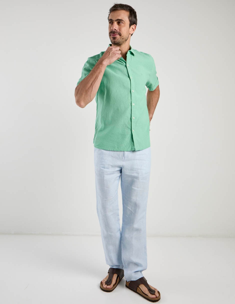 Camisa casual manga corta para hombre