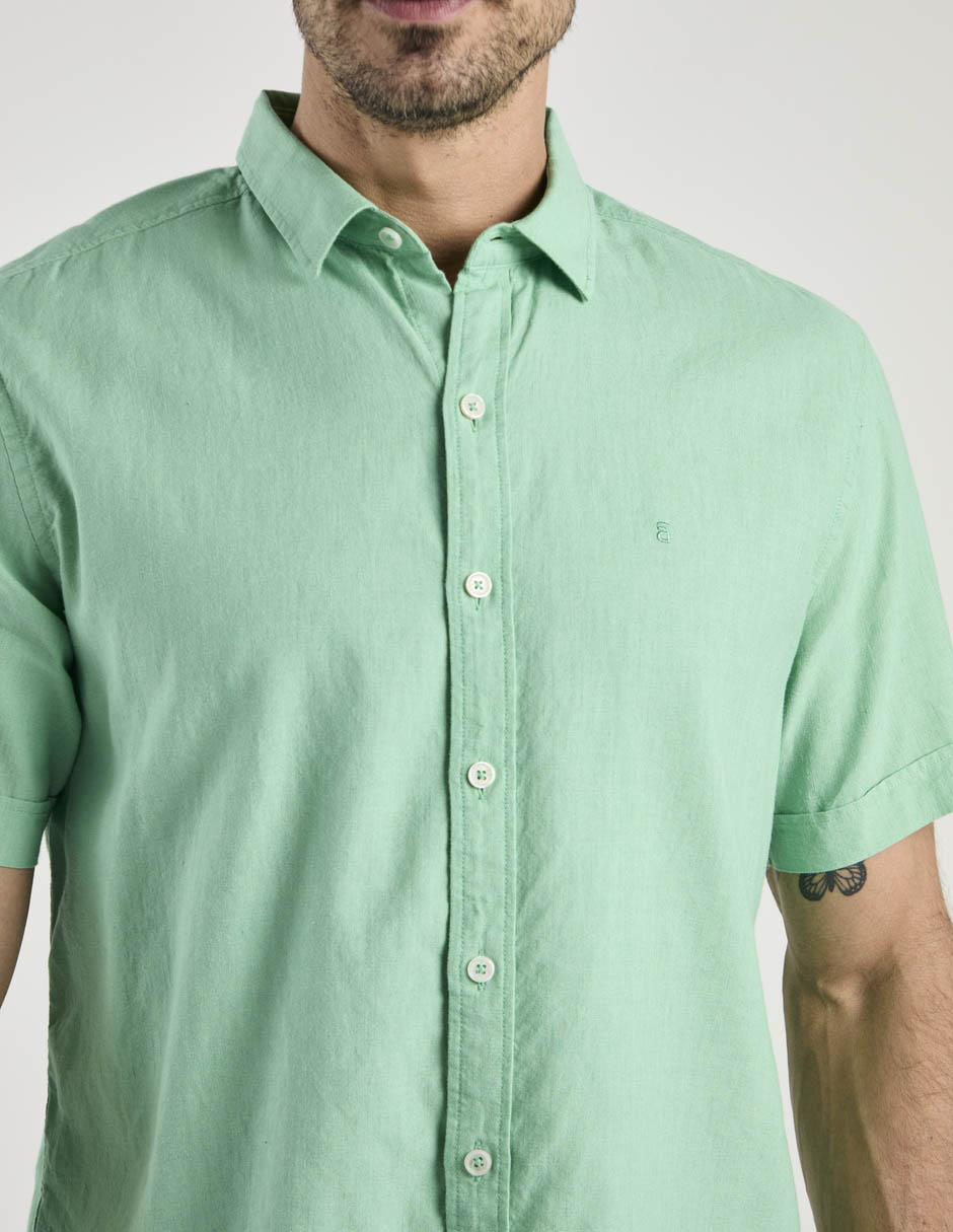 Camisa casual manga corta para hombre