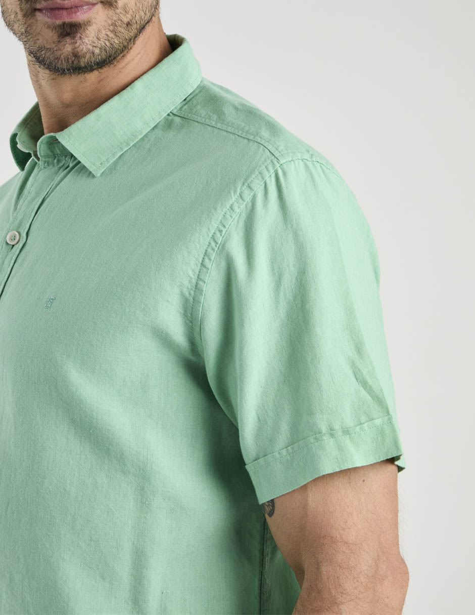 Camisa casual manga corta para hombre