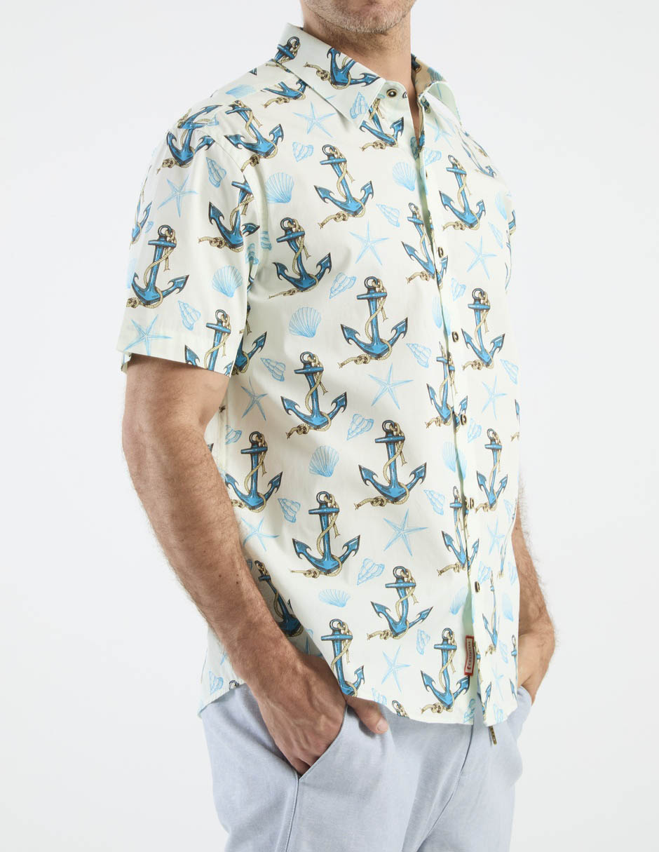 Camisa casual de algodón manga corta para hombre 10