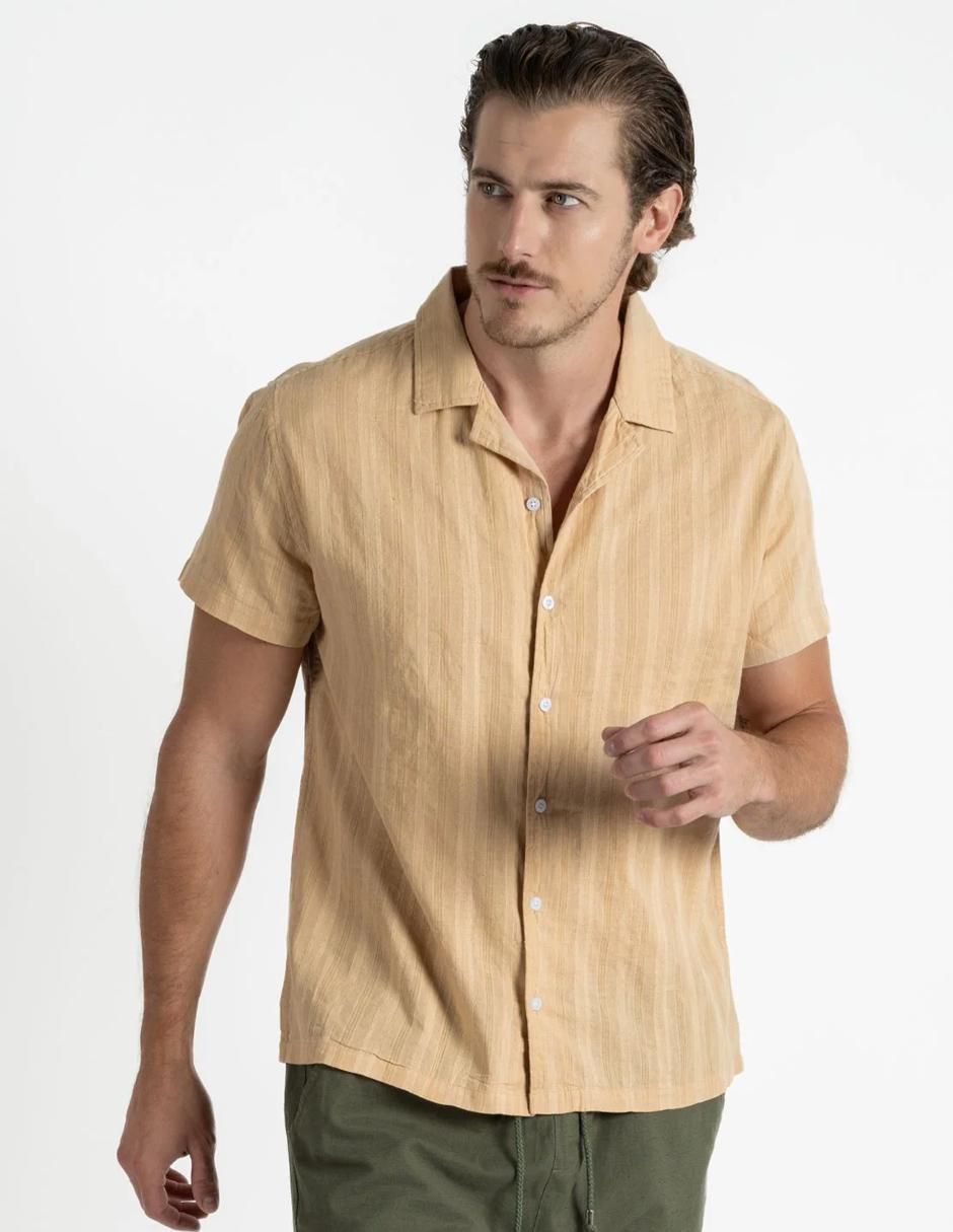 Camisa casual de algodón manga corta para hombre Camisa casual de algodón manga corta para hombre