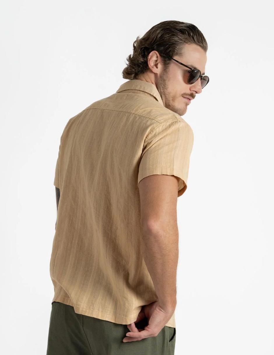 Camisa casual de algodón manga corta para hombre 3