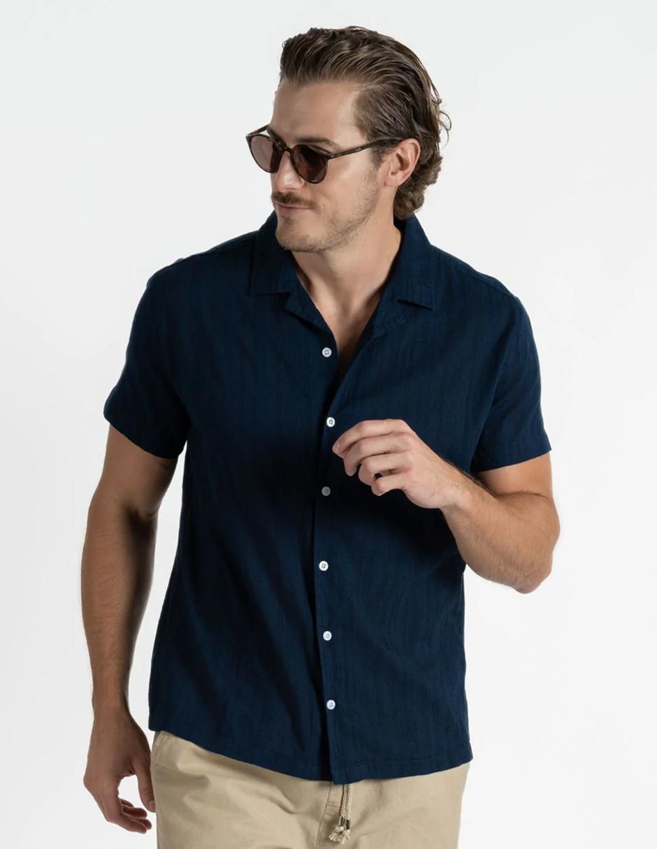 Camisa casual de algodón manga corta para hombre Camisa casual de algodón manga corta para hombre