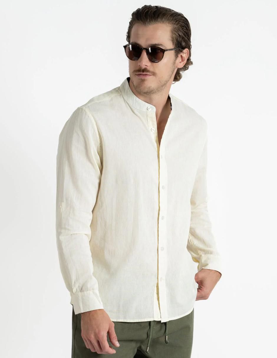 Camisa casual manga larga para hombre