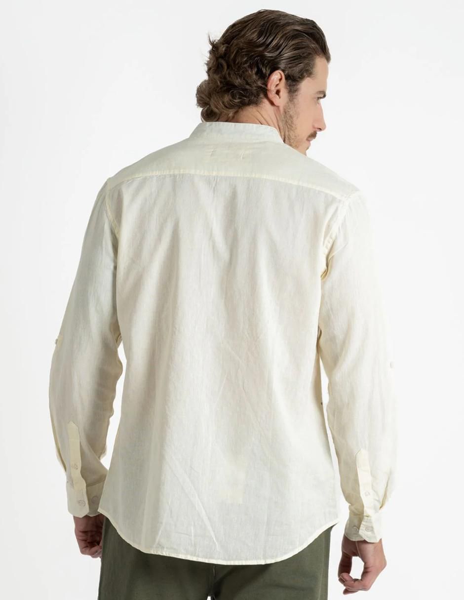Camisa casual manga larga para hombre