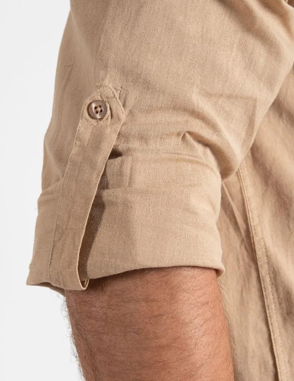 Camisa casual manga larga para hombre