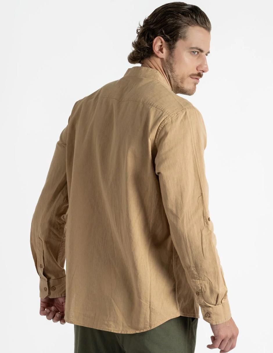Camisa casual manga larga para hombre