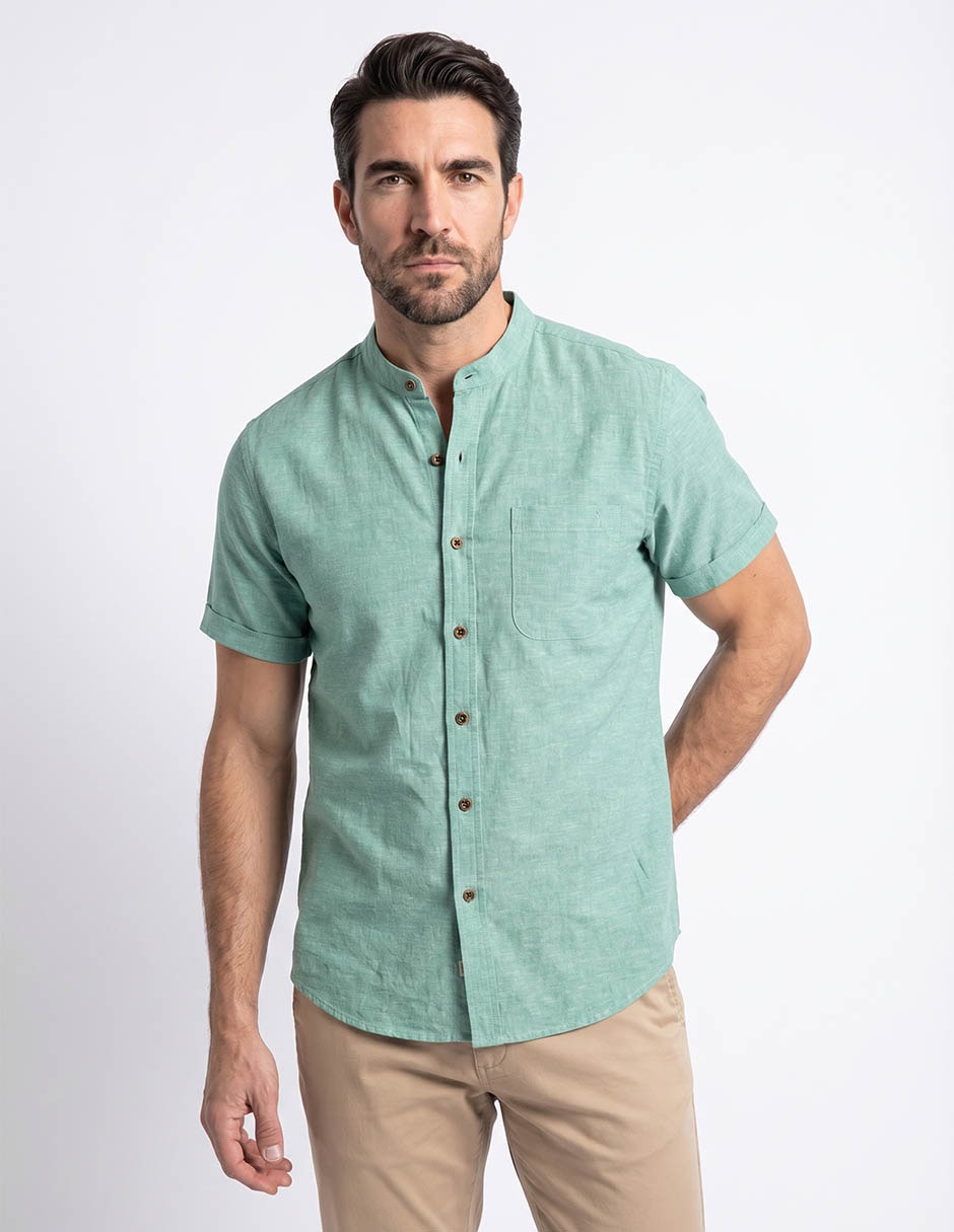 Camisa casual manga corta para hombre