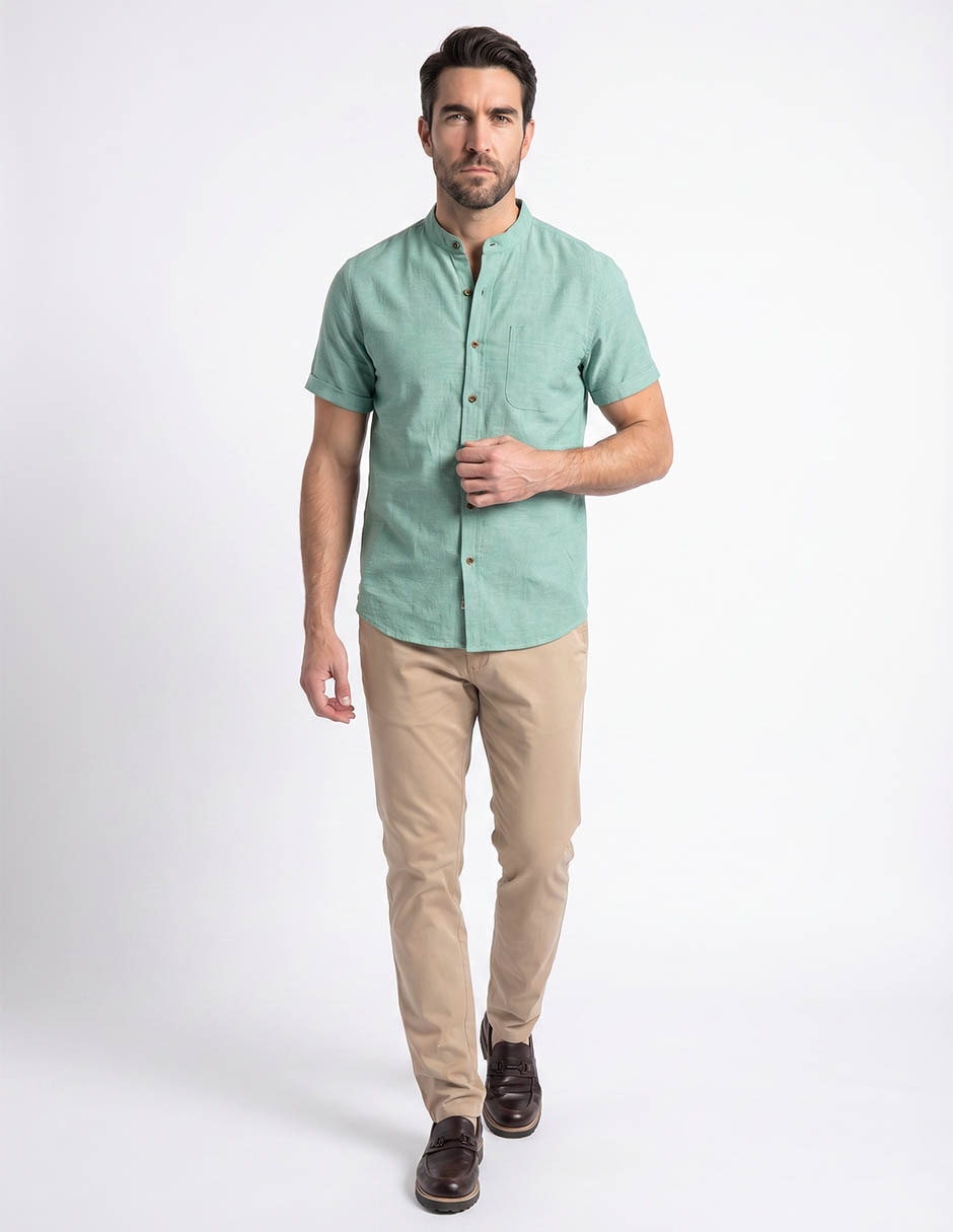 Camisa casual costavana manga corta para hombre