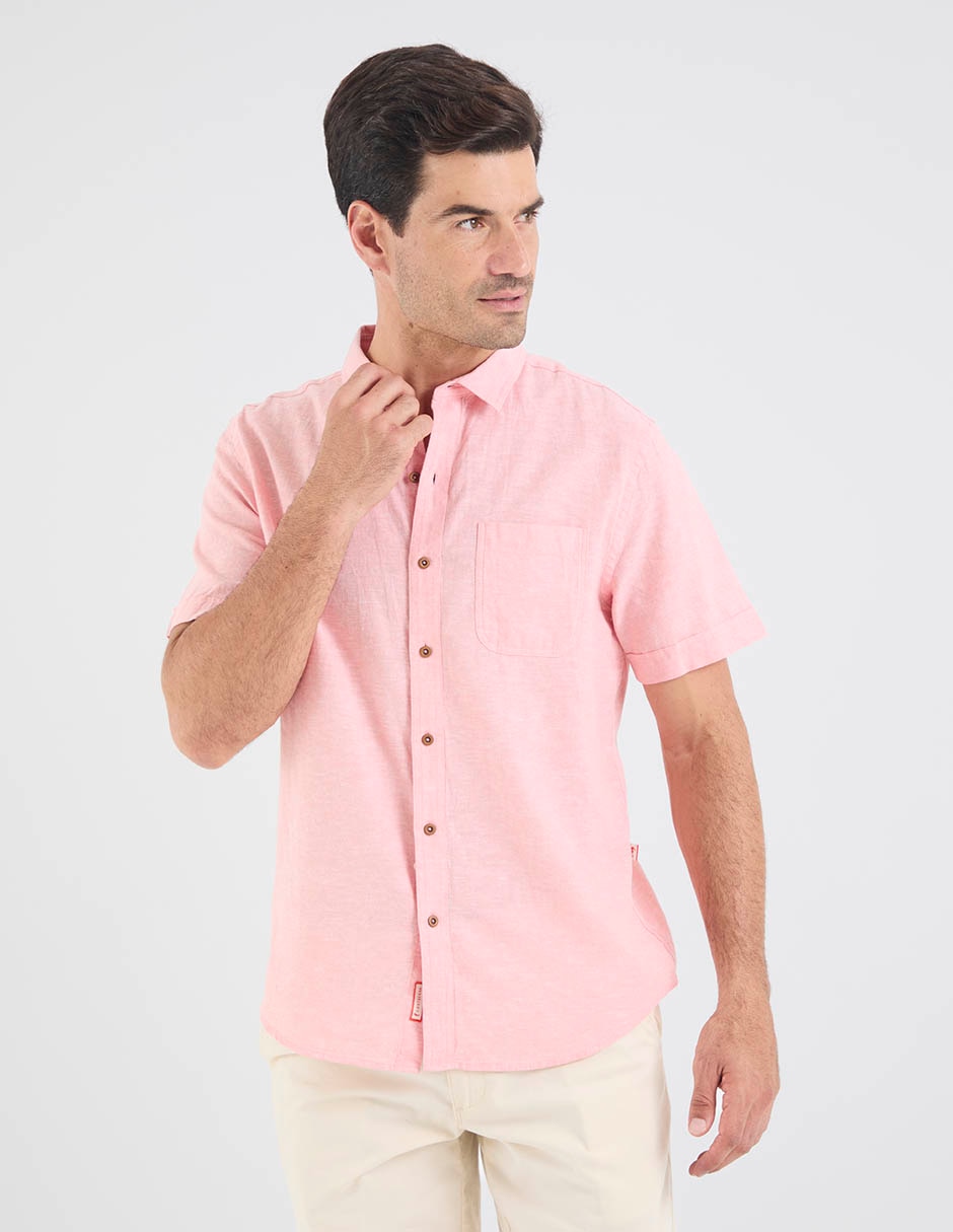 Camisa de vestir manga corta para hombre