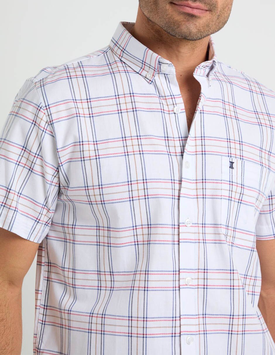 Camisa casual de algodón manga corta para hombre 4