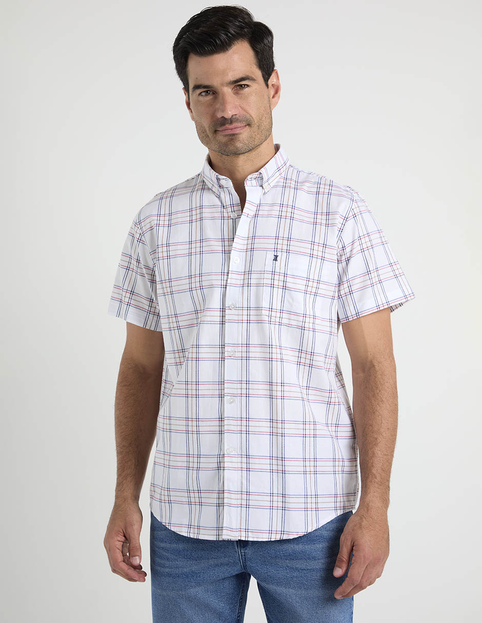 Camisa casual de algodón manga corta para hombre Camisa casual de algodón manga corta para hombre