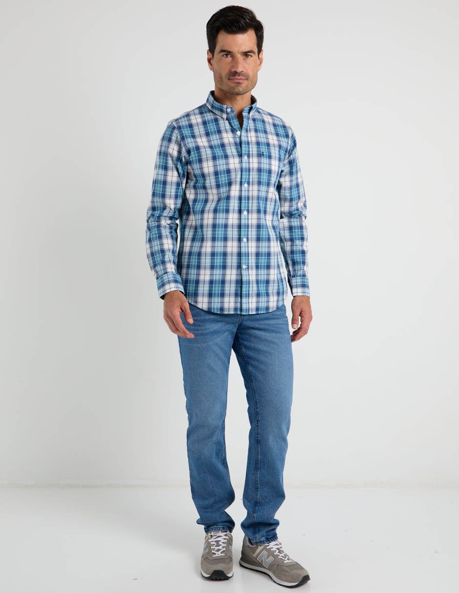 Camisa casual de algodón manga larga para hombre 3