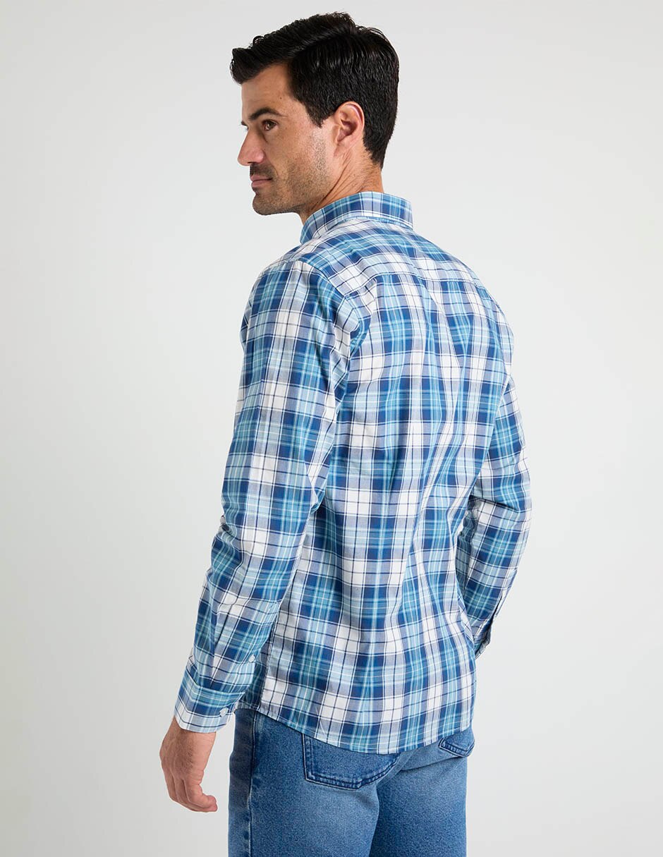 Camisa de algodón manga larga para hombre 6