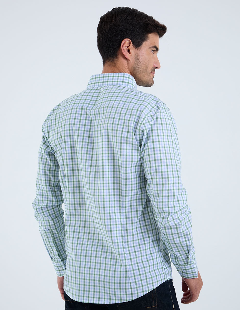 Camisa casual de algodón manga larga para hombre 2
