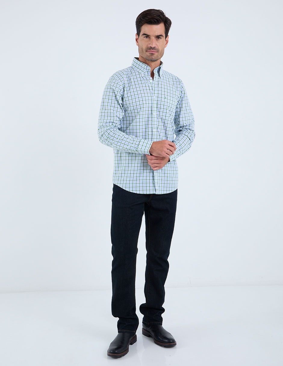 Camisa casual de algodón manga larga para hombre 3