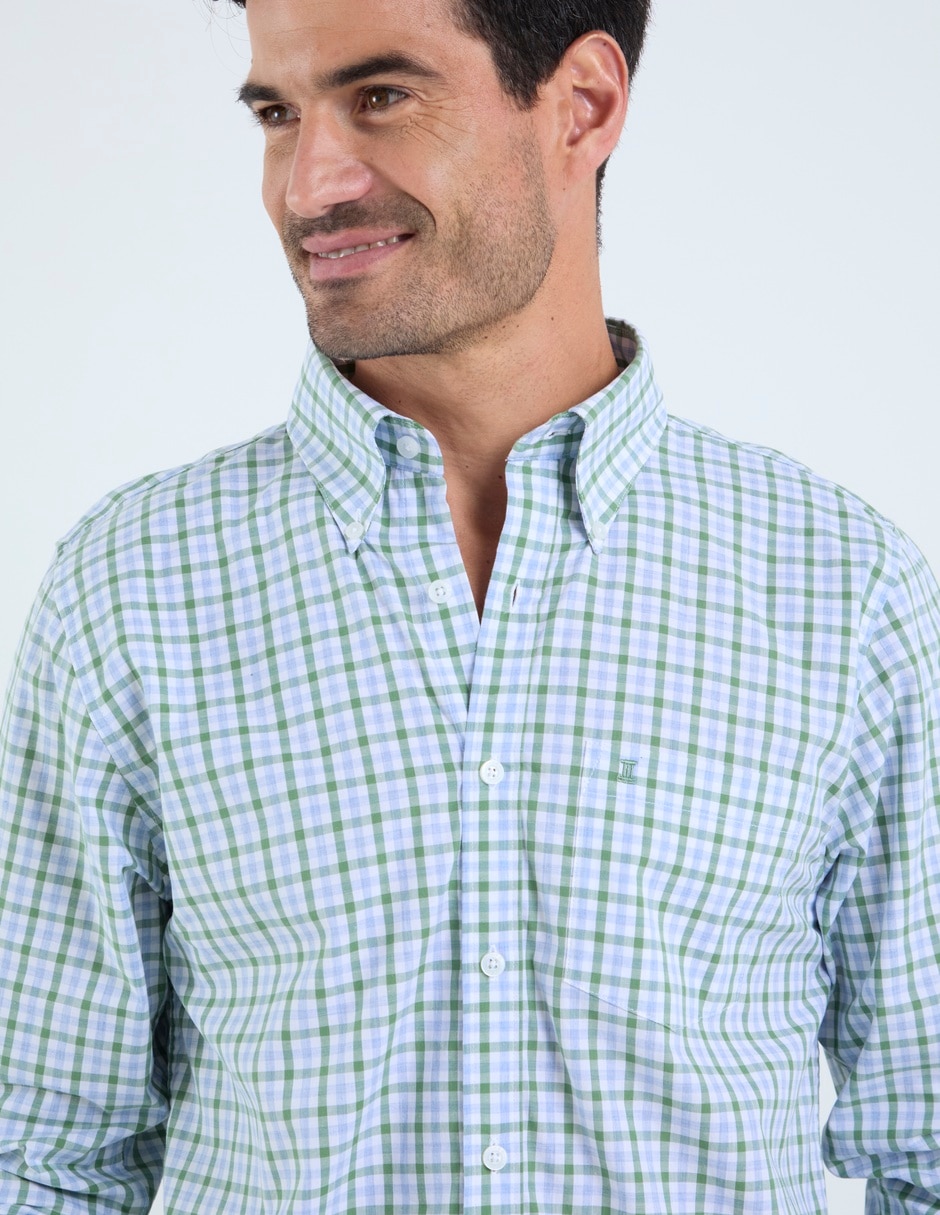Camisa casual de algodón manga larga para hombre 4