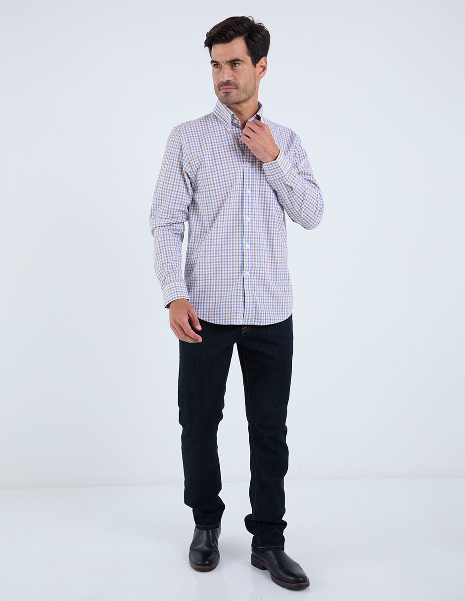 Camisa casual de algodón manga larga para hombre 3
