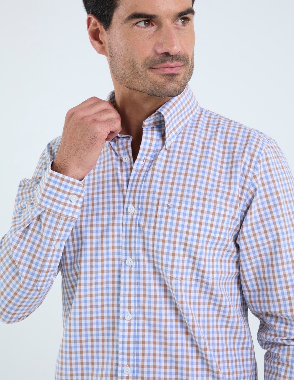 Camisa casual de algodón manga larga para hombre 4