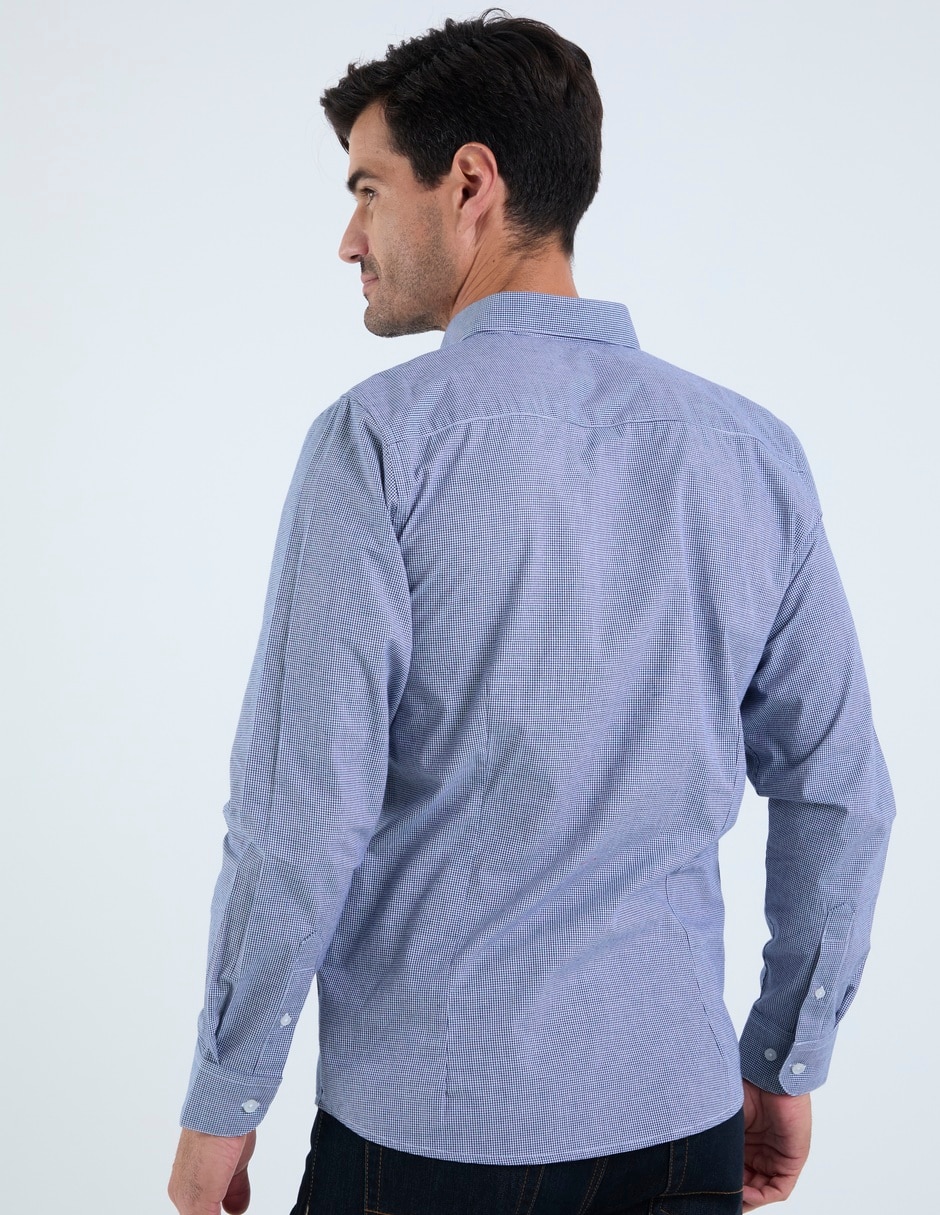 Camisa business casual de algodón manga larga para hombre 2