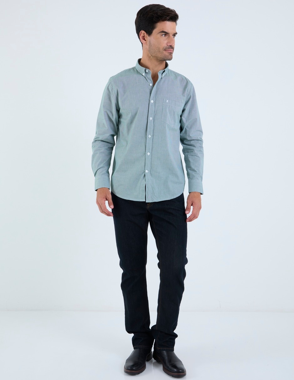 Camisa business casual Dioro de algodón manga larga para hombre