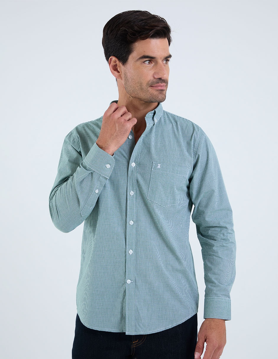 Camisa business casual Dioro de algodón manga larga para hombre