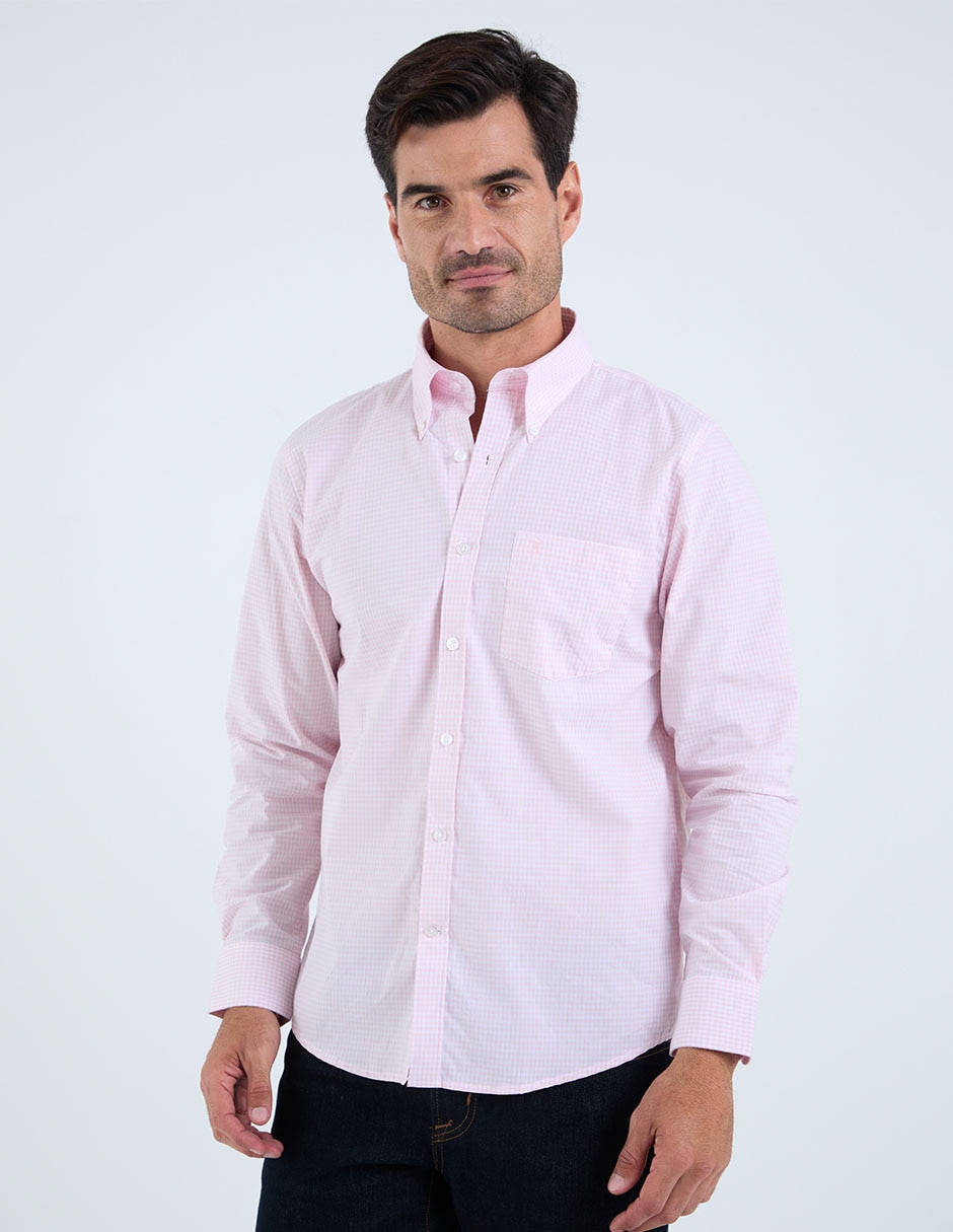 Camisa business casual de algodón manga larga para hombre Camisa business casual de algodón manga larga para hombre