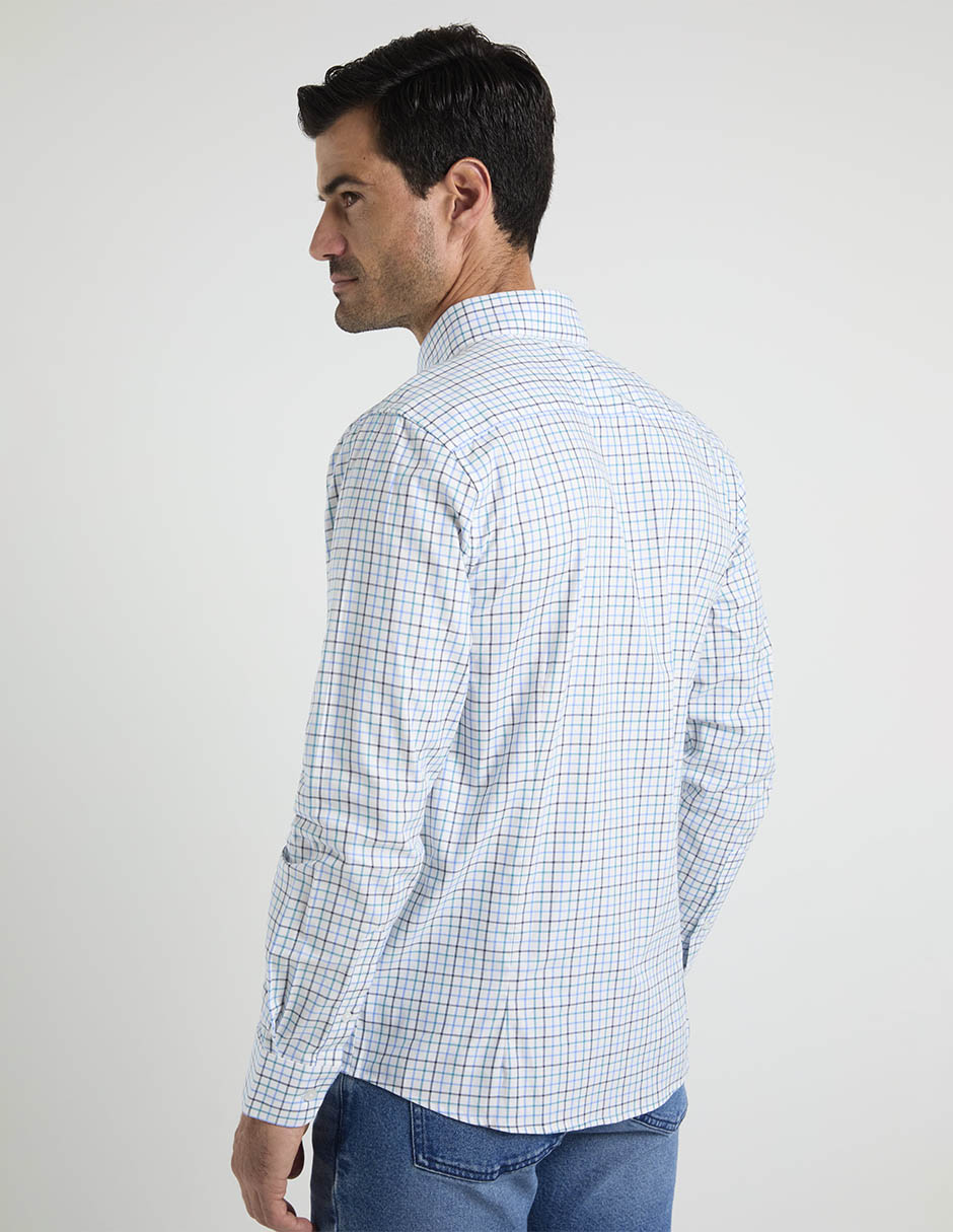 Camisa de algodón manga larga para hombre 6