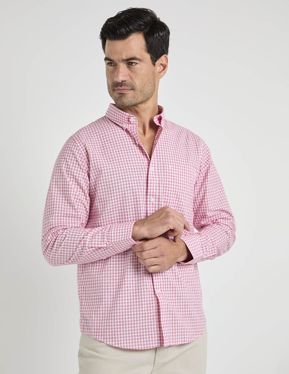 Camisa business casual de algodón manga larga para hombre 2