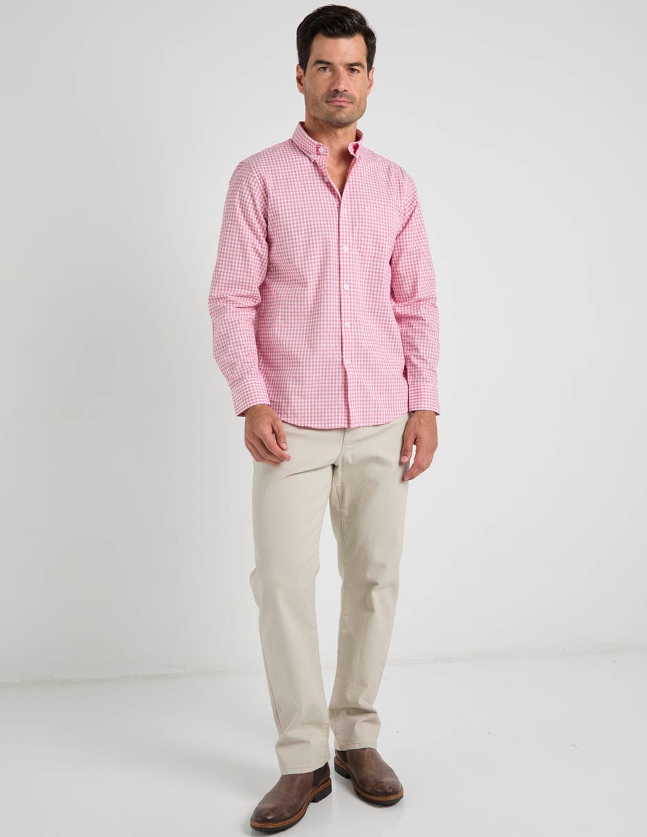 Camisa business casual de algodón manga larga para hombre 3