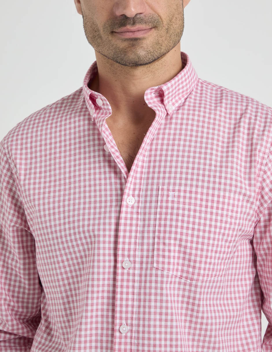 Camisa business casual de algodón manga larga para hombre 4