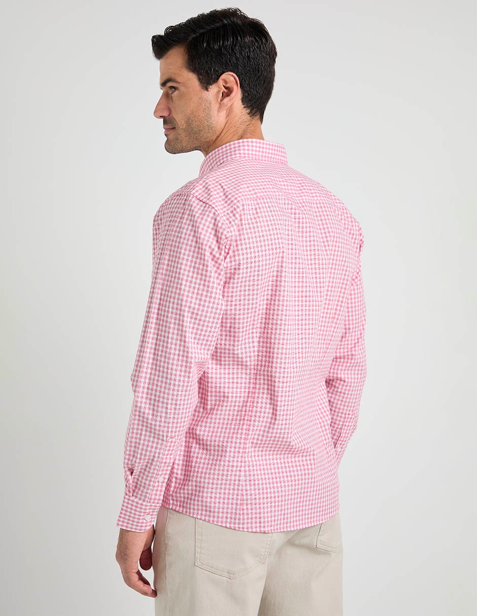 Camisa business casual de algodón manga larga para hombre 6