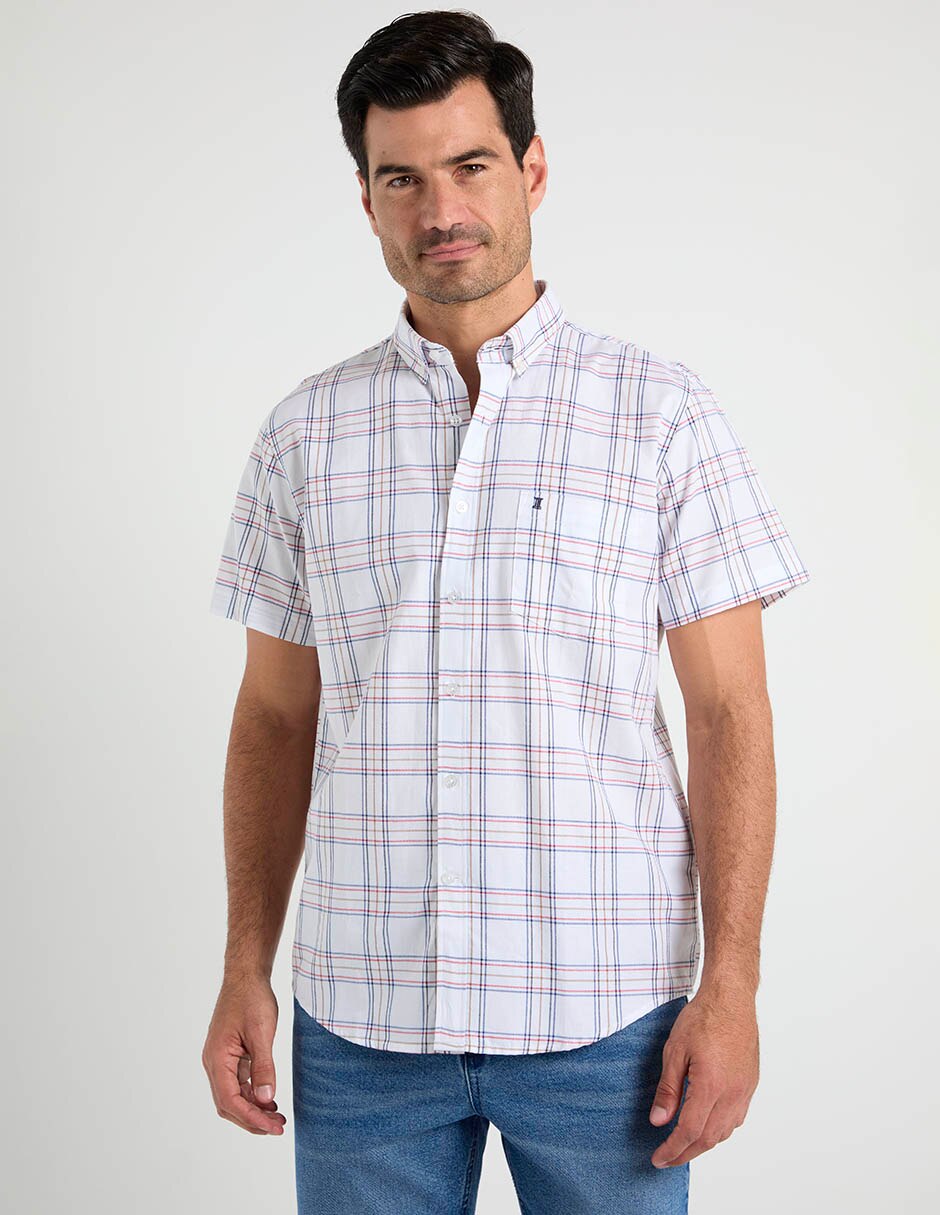 Camisa casual de algodón manga corta para hombre Camisa casual de algodón manga corta para hombre