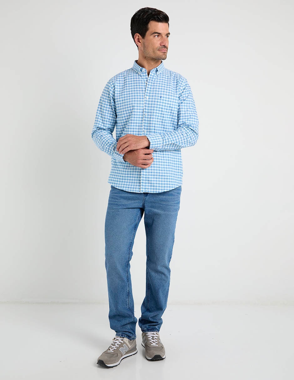 Camisa casual de algodón manga larga para hombre 3