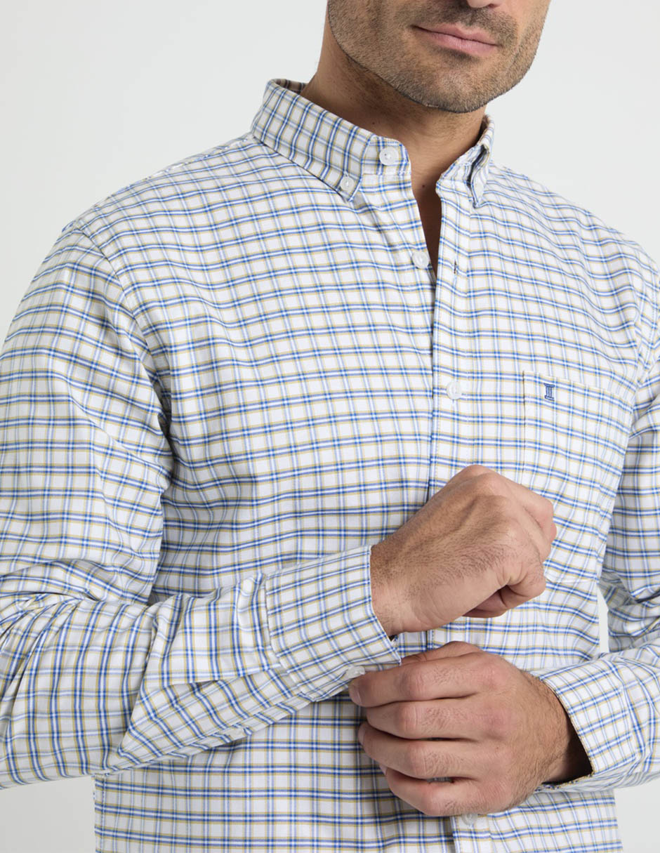 Camisa de algodón manga larga para hombre