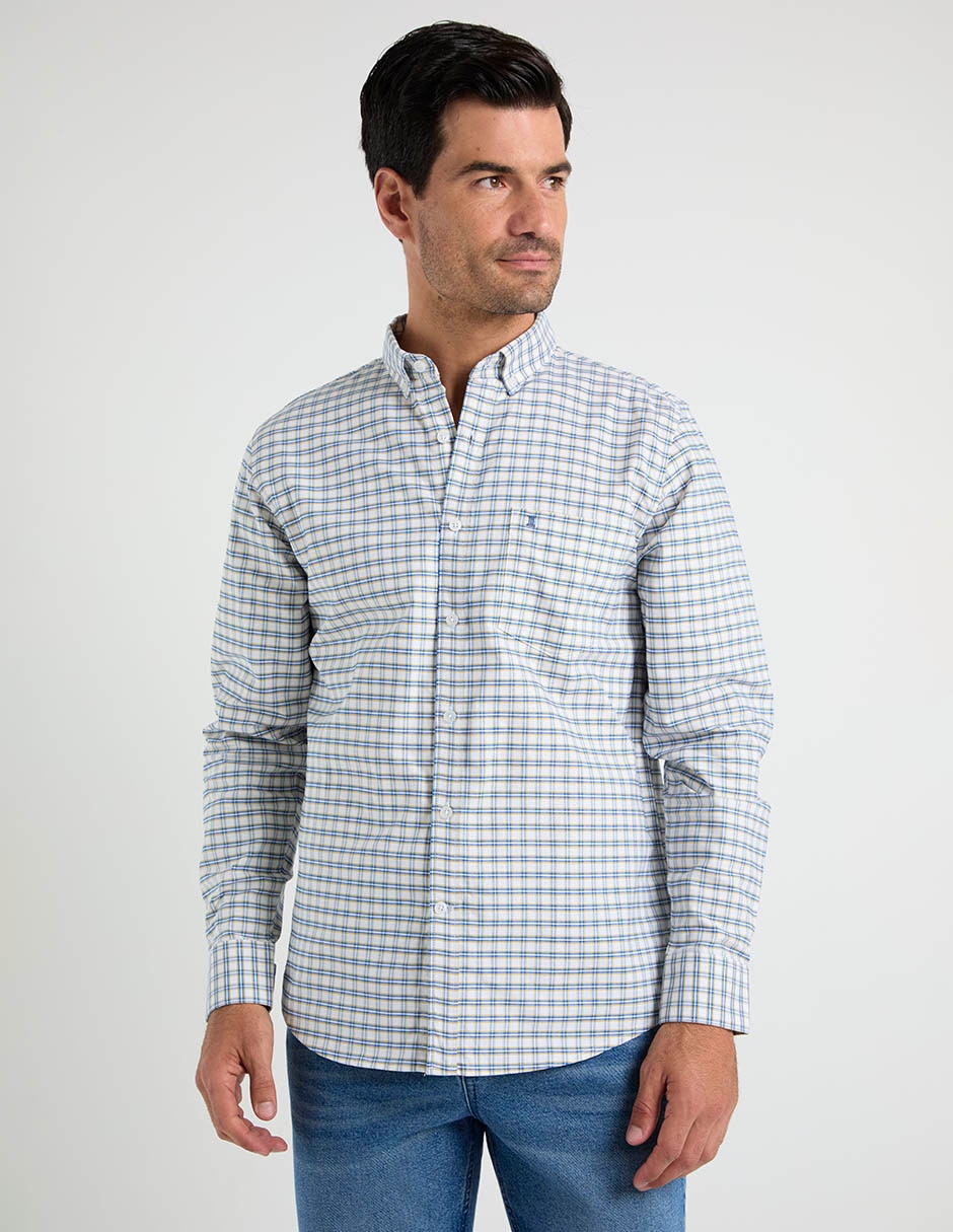 Camisa casual de algodón manga larga para hombre Camisa casual de algodón manga larga para hombre