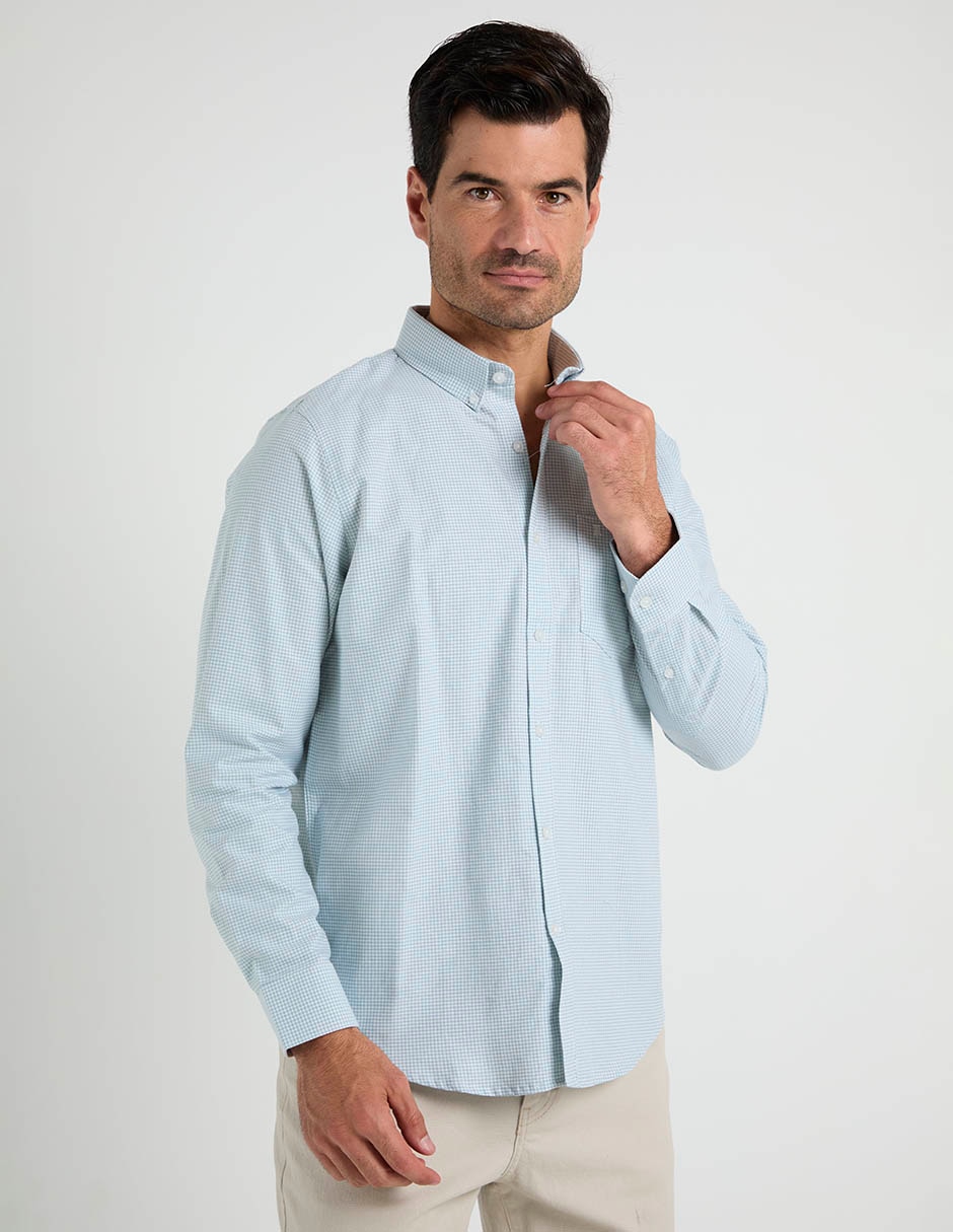 Camisa business casual DIORO algodón manga larga para hombre
