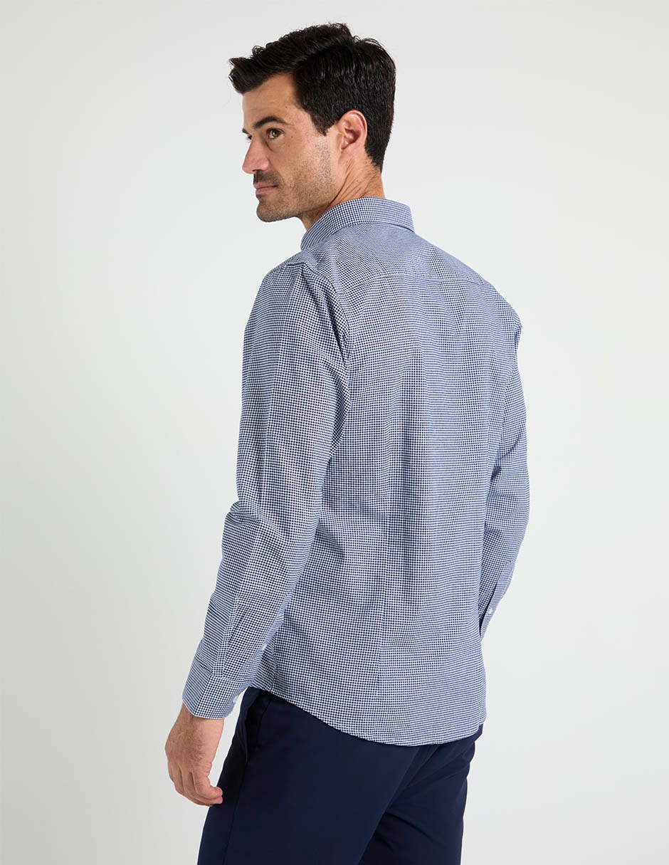 Camisa business casual algodón manga larga para hombre 4