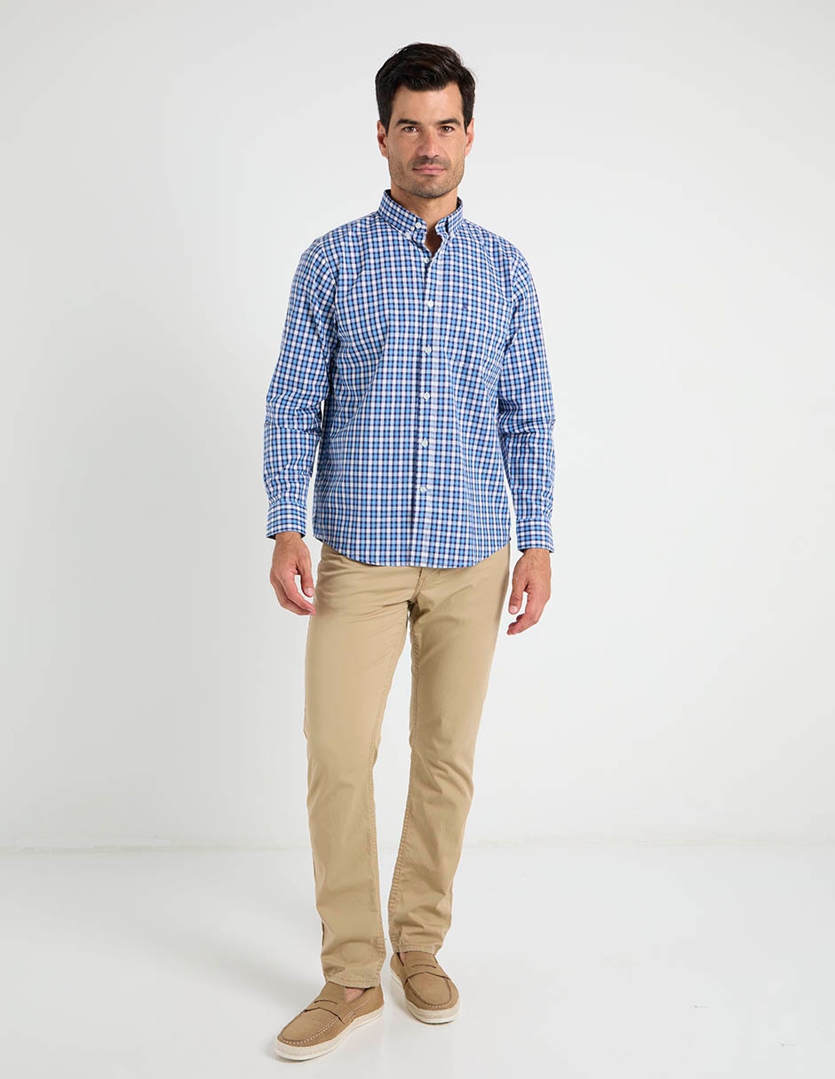 Camisa casual de algodón manga larga para hombre 3