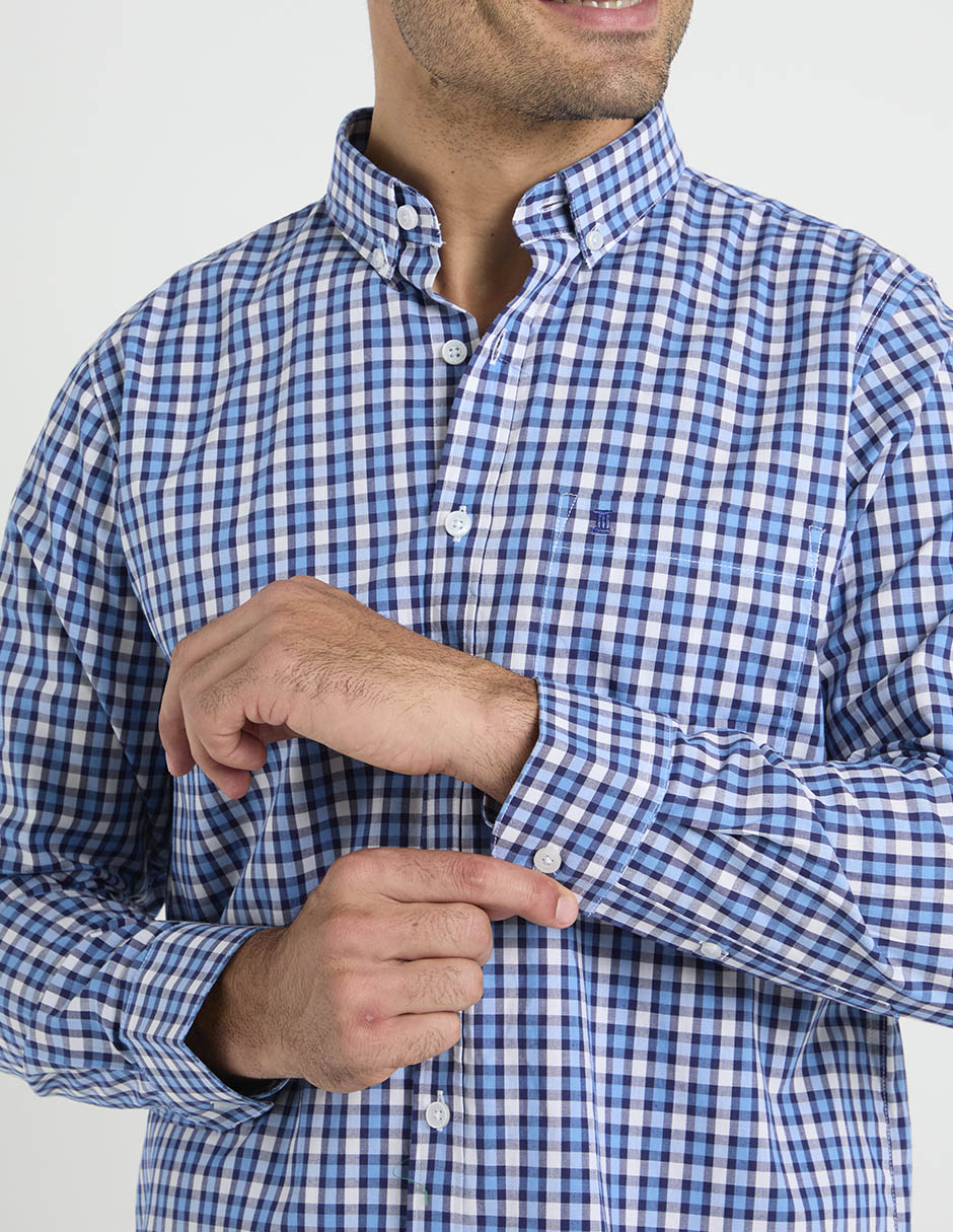Camisa casual de algodón manga larga para hombre 4