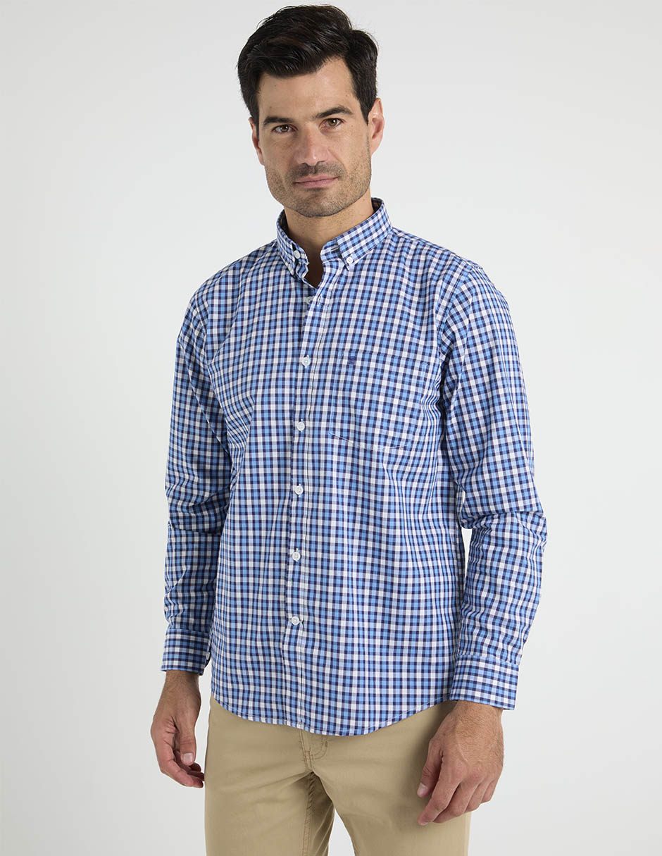 Camisa casual de algodón manga larga para hombre Camisa casual de algodón manga larga para hombre