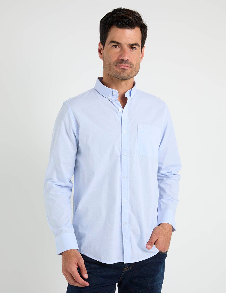 Camisa casual de algodón manga larga para hombre Camisa casual de algodón manga larga para hombre