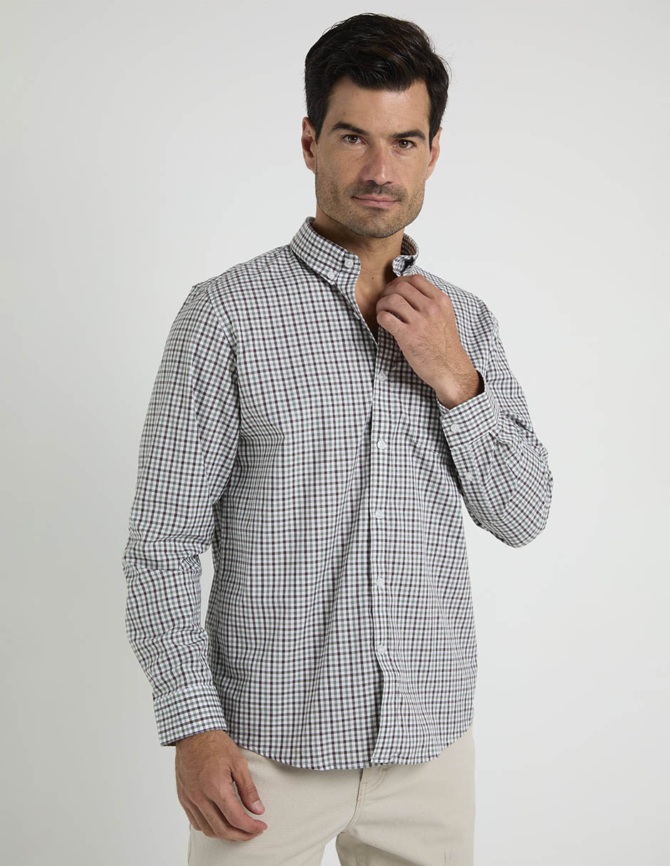 Camisa casual dioro manga larga para hombre