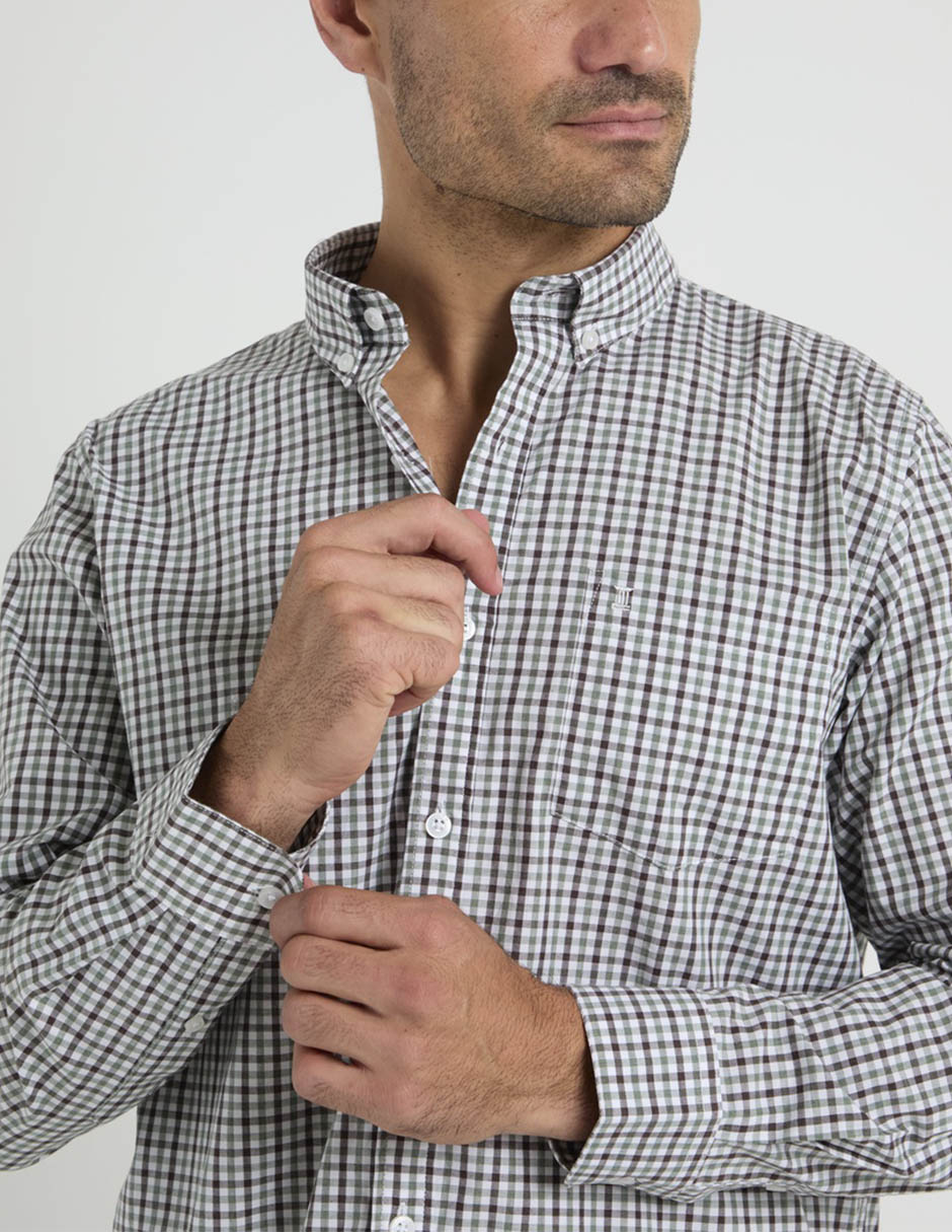 Camisa casual dioro manga larga para hombre