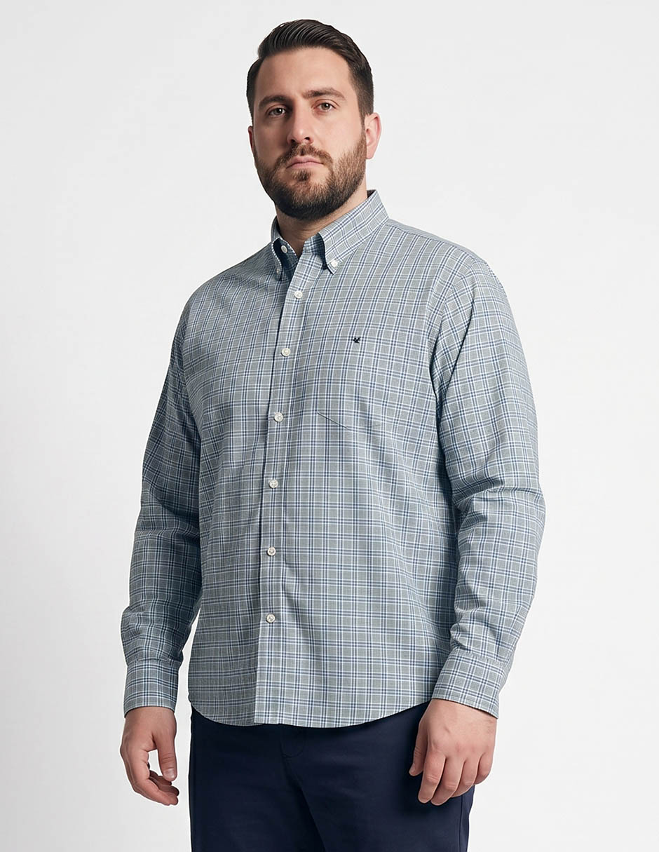 Camisa manga larga de algodón para hombre Camisa manga larga de algodón para hombre