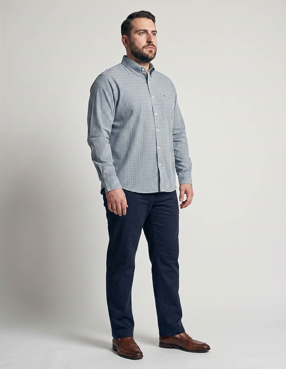 Camisa dioro manga larga de algodón para hombre