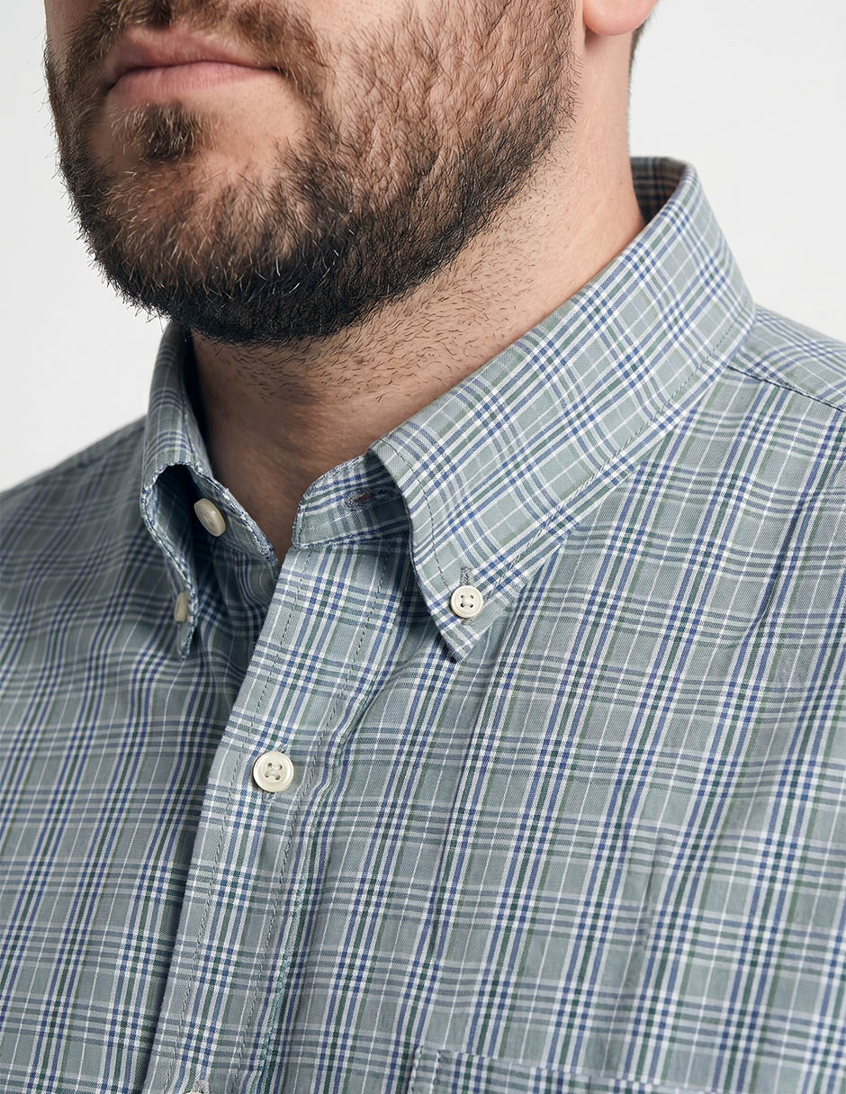 Camisa dioro manga larga de algodón para hombre
