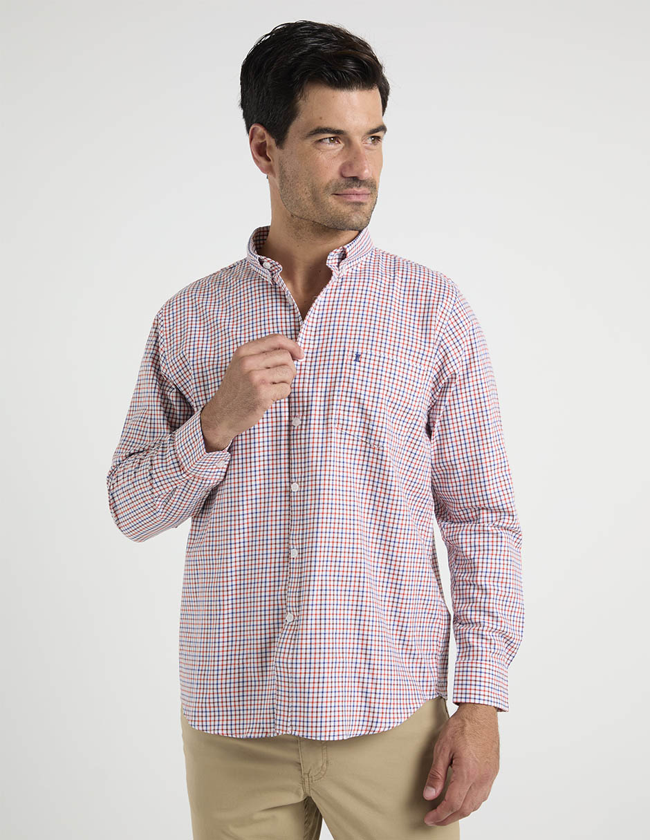 Camisa casual de algodón manga larga para hombre Camisa casual de algodón manga larga para hombre
