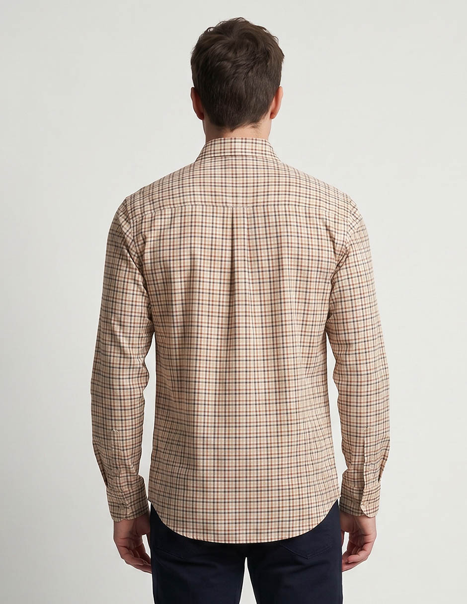 Camisa casual de algodón manga larga para hombre 2